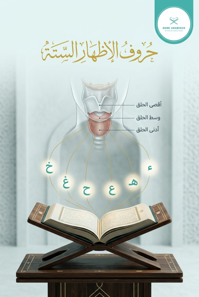 أحكام الإظهار - الدليل الكامل مع الأمثلة 2 حروف الإظهار الستة