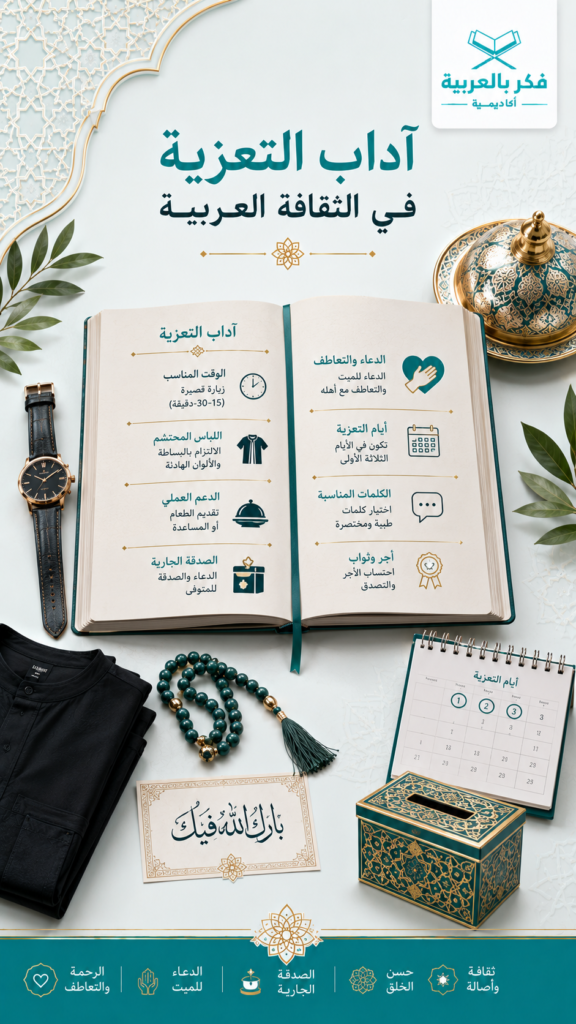 التعزية في اللغة العربية - دليل شامل 3 آداب التعزية في الثقافة العربية