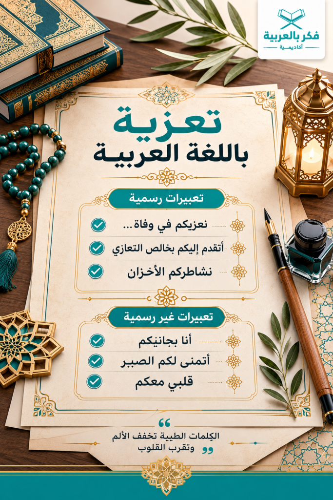 التعزية في اللغة العربية - دليل شامل 2 تعزية باللغة العربية – تعابير رسمية وغير رسمية