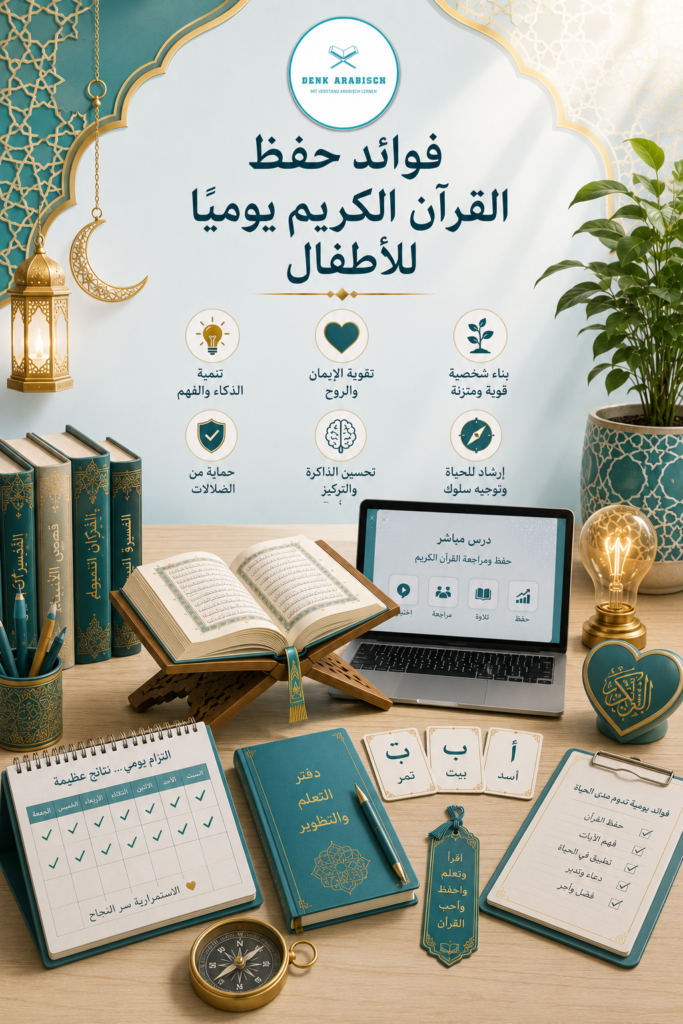 الروتين اليومي لتحفيظ القرآن للأطفال - دليل شامل للآباء 3 فوائد حفظ القرآن الكريم يوميًا للأطفال