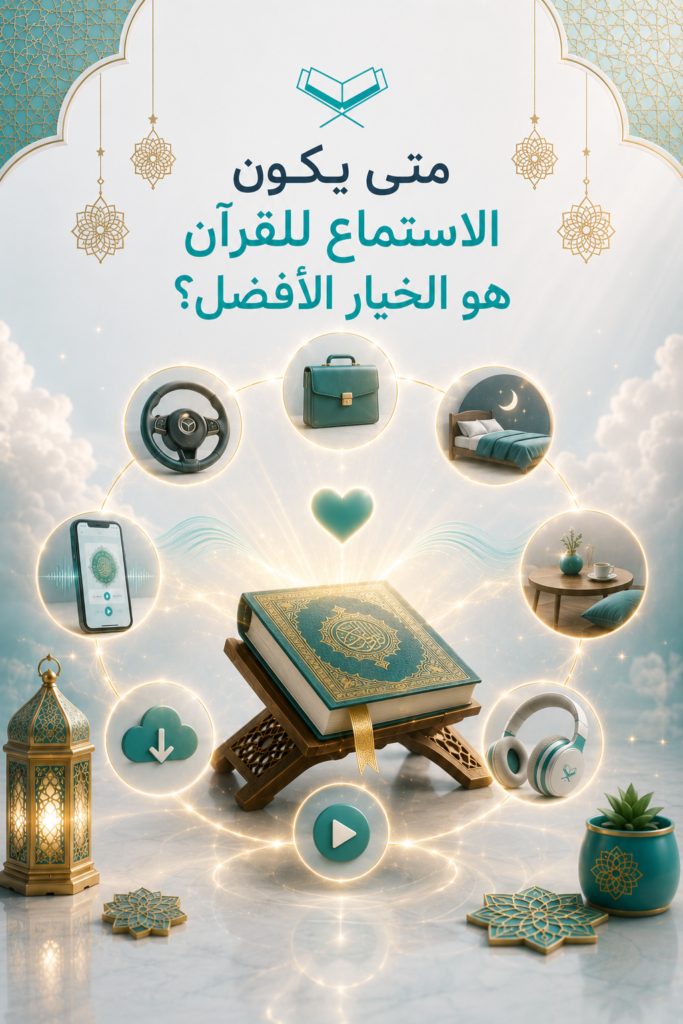 متى يكون الاستماع للقرآن هو الخيار الأفضل؟