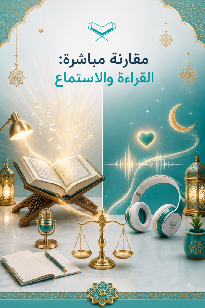 مقارنة مباشرة لقراءة والاستماع